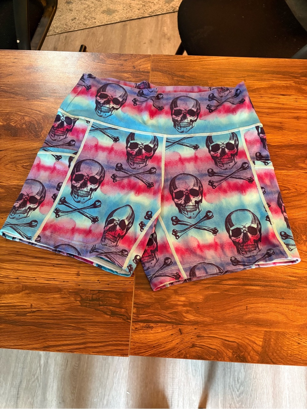 CVG Watercolor Skull Shorts Medium 5” Retired